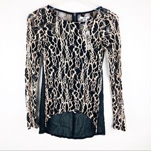 Women’s Bar III Black Dressy Sheer Shirt Size XXS